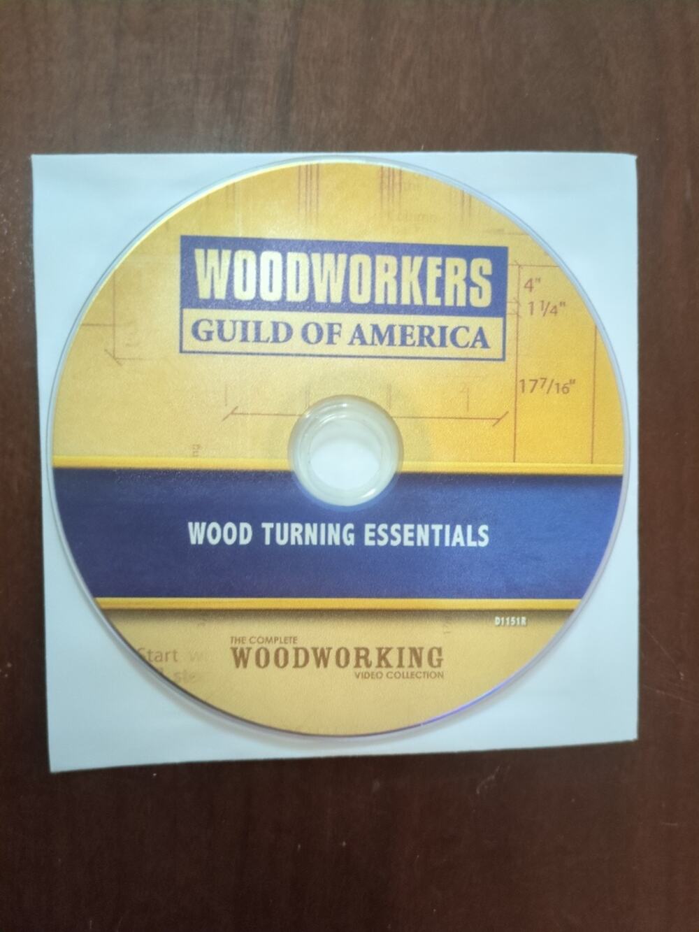 Woodworkers Guild of America DVD Wood turning essentials disc only